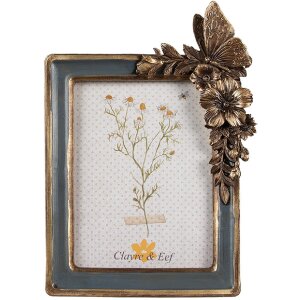 Clayre & Eef 2F1124 Fotorahmen Gold-Blau 16x3x23 cm /...