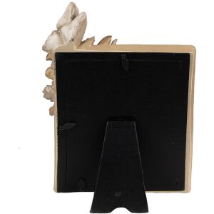 Clayre & Eef 2F1125 Fotorahmen 15x3x23 cm 10x15 cm Beige Blüten Schmetterling