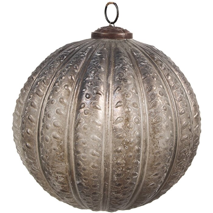 Clayre & Eef 6GL4534L Christbaumkugel Ø 20x20 cm Vintage Silber