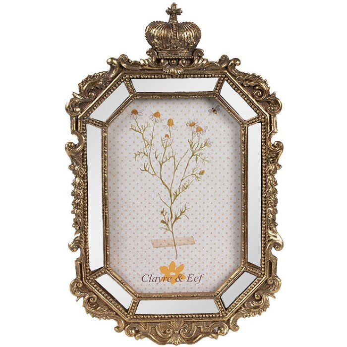 Clayre & Eef 2F1129 Fotorahmen Gold 15x3x24 cm / 10x15 cm