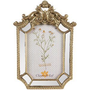 Clayre & Eef 2F1132 Rama foto 15x3x22 cm Aur