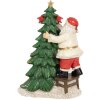 Clayre & Eef 6PR4179 Weihnachtsmann mit Weihnachtsbaum LED 15x10x22 cm