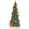 Clayre & Eef 6PR4179 Weihnachtsmann mit Weihnachtsbaum LED 15x10x22 cm