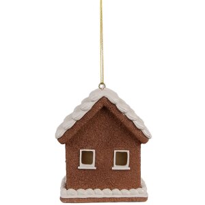 Clayre & Eef 6PR4358 Decorațiune pandantiv casă cu LED 8x6x10 cm