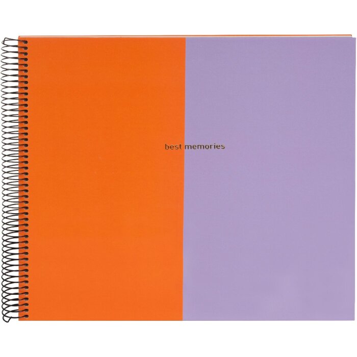 Goldbuch Spiralalbum Coloration orange flieder 34x30 cm 40 Seiten Fotokarton