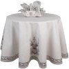 Clayre & Eef GTW07 Tischdecke Hirschmotiv Beige Ø 170 cm