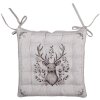 Clayre & Eef GTW29 Pernă de scaun cu motiv de căprioară din spumă 40x40x4 cm