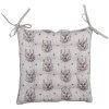 Clayre & Eef GTW29 Pernă de scaun cu motiv de căprioară din spumă 40x40x4 cm