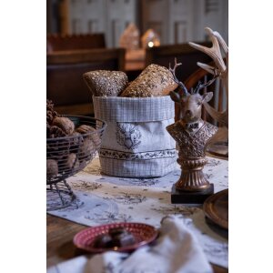 Clayre & Eef GTW40 Set de 6 fețe de masă cu motiv de căprioară 48x33 cm Bej