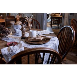 Clayre & Eef GTW40 Set de 6 fețe de masă cu motiv de căprioară 48x33 cm Bej