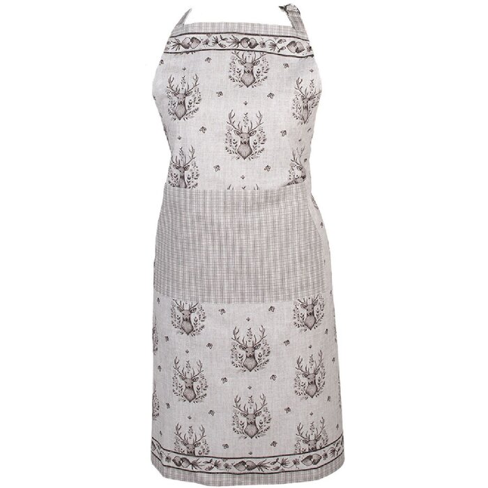 Clayre & Eef GTW41 Schürze Hirschmuster 70x85 cm