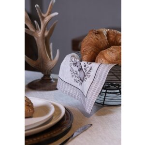 Clayre & Eef GTW43 Set de șervețele 6 piese 40x40 cm Bej Maro