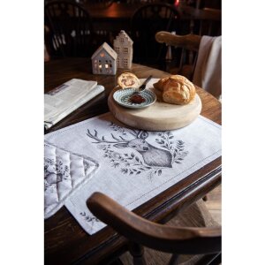 Clayre & Eef GTW48 Küchentuch Hirschmuster Ø 80 cm