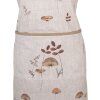 Clayre & Eef LFJ41 Schürze Pilzmuster Beige 70x85 cm