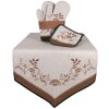 Clayre & Eef LFJ50 Brotkörbchen Ø 15x16 cm Pilzmuster Braun Beige