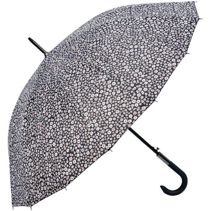 Juleeze JZUM0075Z Regenschirm Blumenmuster schwarz 60 cm