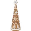 Clayre & Eef 6PR4362 Dekoration Weihnachtsbaum Ø 14x37 cm Braun Weiß