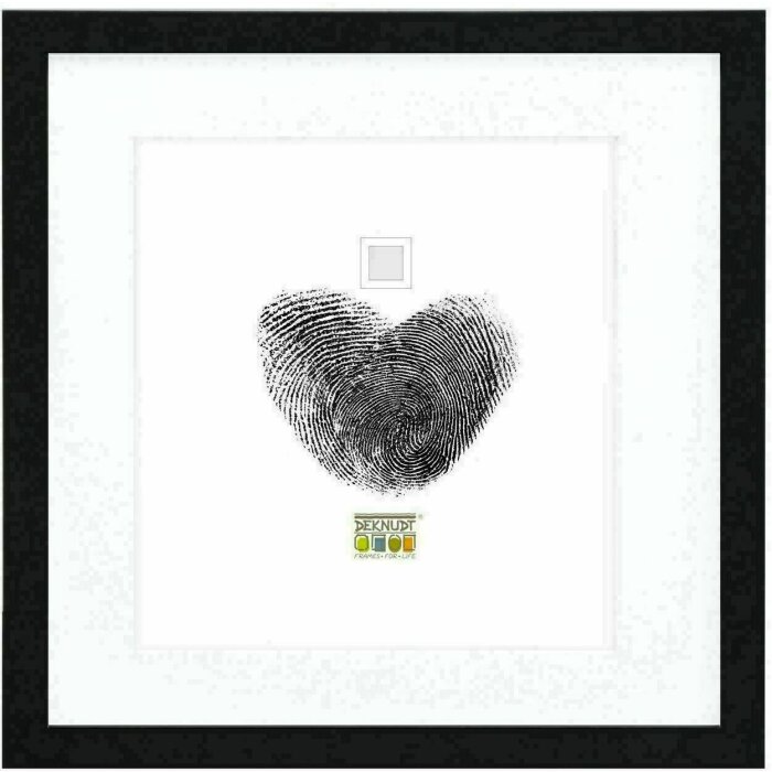 Deknudt S66KF2 Rama foto neagră cu passe-partout alb 30x30 cm 40x40 cm