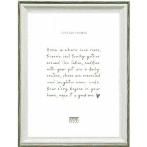 Deknudt S68VG2 Bilderrahmen weiß braun-graue Kante...