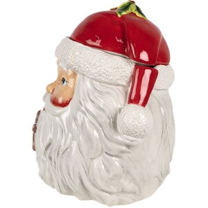 Clayre & Eef 6CE1856 Borcan de depozitare cu capac 20x17x22 cm Moș Crăciun