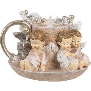 Clayre & Eef 6PR4164 Kerzenständer Engel LED...