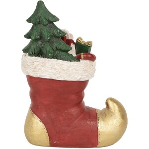 Clayre & Eef 6PR4176 Mäuse im Stiefel LED Dekoration 14x10x19 cm