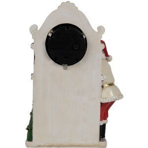 Clayre & Eef 6PR4180 Dekoration Weihnachtsmann Uhr 15x7x22 cm