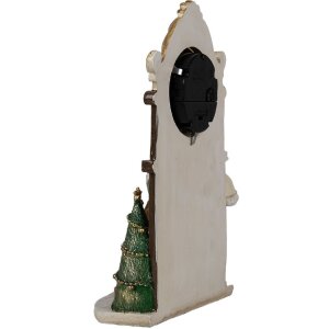 Clayre & Eef 6PR4180 Dekoration Weihnachtsmann Uhr 15x7x22 cm
