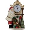 Clayre & Eef 6PR4180 Dekoration Weihnachtsmann Uhr 15x7x22 cm
