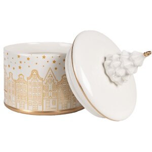 Clayre & Eef 6CE1737 Vorratstopf mit Deckel Ø 15x19 cm