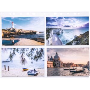 HERMA Postkartenhüllen 10x15 cm 10 Blatt transparent für 40 Postkarten