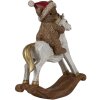 Clayre & Eef 6PR4169 Decorațiune Urs pe cal balansoar 12x4x14 cm