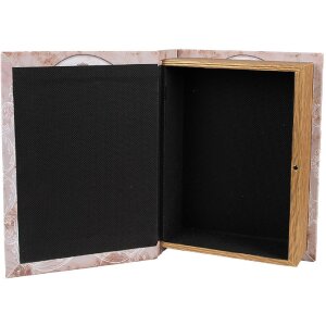 Clayre & Eef Set de cutii de depozitare 3 bucăți Roz alb lemn Retro Vintage