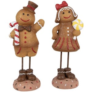 Clayre & Eef 6PR4273 Dekoration Lebkuchenmännchen 10x8x23 cm
