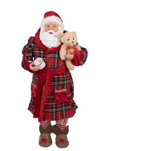 Clayre & Eef 65627 Dekoration Weihnachtsmann 27x13x50 cm