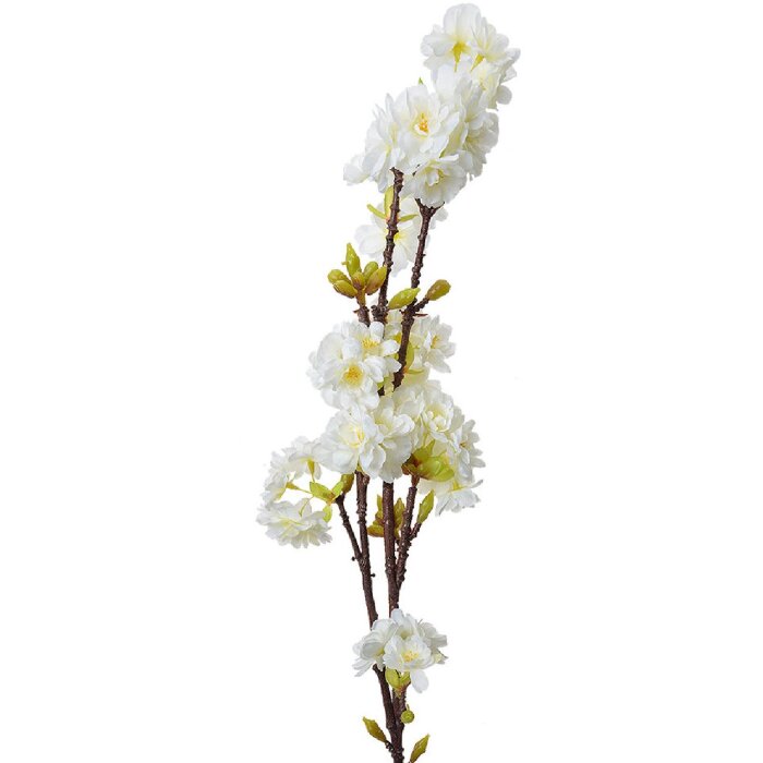 Clayre & Eef 5PL0093 Creangă decorativă cu flori alb 10x8x92 cm Plastic