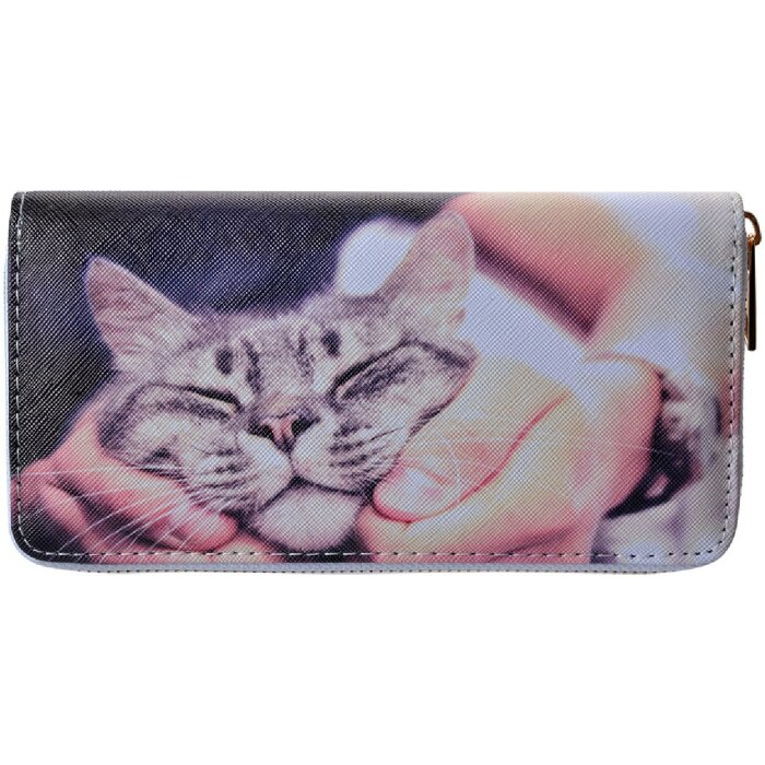 Juleeze JZWA0218 Börse Grau Weiß 19x10 cm