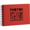 Exacompta Fotoalbum Musicart Rot 50 schwarze Seiten 23x16 cm Spiralbindung