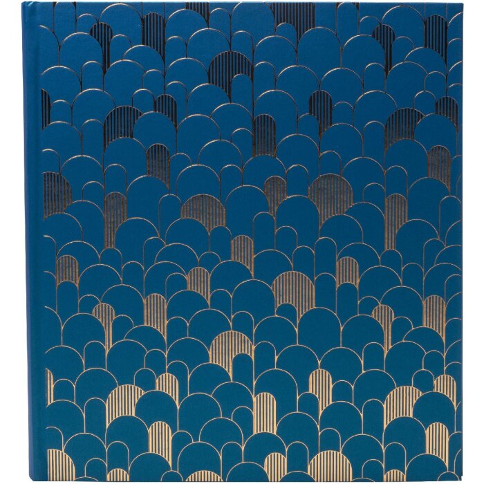 Exacompta 16096E Fotoalbum 60 schwarze Seiten Néo Déco Blau