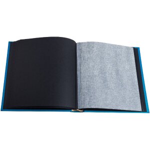Exacompta 16096E Fotoalbum 60 schwarze Seiten Néo Déco Blau
