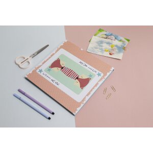 Exacompta 16115E Album Fotografii 25x25 cm Roșu Azur Design Carte de Jocuri Fantasmagorice 30 Pagini