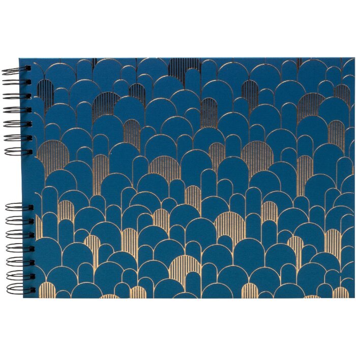 Exacompta Néo Déco Fotoalbum 32x22 cm Spiralbindung 50 Seiten Bleu de France