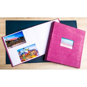 Exacompta 16359E Fotoalbum 30 weiße Seiten Skandi Altrosa