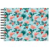 Exacompta 16702E Spiralfotoalbum FLAMINGO Hellblau 23x16 cm 50 weiße Seiten