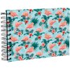Exacompta 16702E Spiralfotoalbum FLAMINGO Hellblau 23x16 cm 50 weiße Seiten