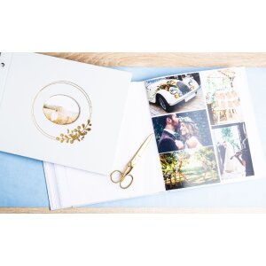 Exacompta 16732E Fotoalbum 60 weiße Seiten Ringflower Design Weiß