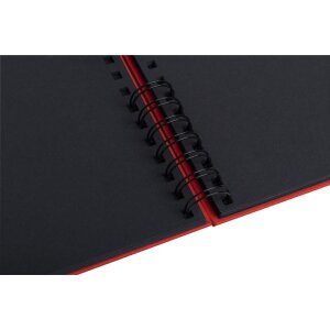 Exacompta 16783E Fotoalbum mit Spiralbindung 50 schwarze Seiten Musicart Rot