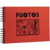 Exacompta 16783E Fotoalbum mit Spiralbindung 50 schwarze Seiten Musicart Rot