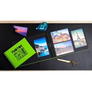 Exacompta 16784E Fotoalbum mit Spiralbindung 50 schwarze Seiten Musicart Grün