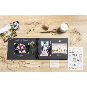 Exacompta 16801E Set Scrapbooking cu album foto 32x22 cm SCRAP ADDICT Negru